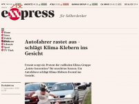 Bild zum Artikel: Autofahrer rastet aus – schlägt Klima-Klebern ins Gesicht