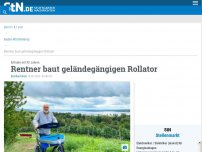 Bild zum Artikel: Erfinder mit 92 Jahren: Rentner baut geländegängigen Rollator