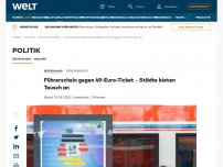 Bild zum Artikel: Führerschein gegen 49-Euro-Ticket – Städte bieten Tausch an