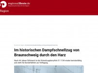 Bild zum Artikel: Im historischen Dampfschnellzug von Braunschweig durch den Harz