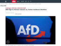 Bild zum Artikel: Umfrage: CDU klar stärkste Kraft: AfD legt in Hessen massiv zu, Grünen verlieren deutlich