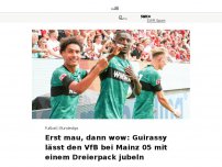 Bild zum Artikel: Erst mau, dann wow: Guirassy lässt den VfB bei Mainz 05 mit einem Hattrick jubeln