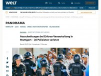 Bild zum Artikel: Ausschreitungen bei Eritrea-Veranstaltung in Stuttgart – 24 Polizisten verletzt