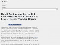 Bild zum Artikel: David Beckham entschuldigt sich nicht für den Kuss auf die Lippen seiner Tochter Harper