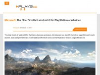 Bild zum Artikel: Microsoft: The Elder Scrolls 6 wird nicht für PlayStation erscheinen