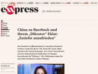 Bild zum Artikel: China zu Baerbock und ihrem „Diktator“-Eklat: „Zutiefst unzufrieden“