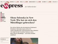 Bild zum Artikel: Olena Selenska in New York: Wie hat sie sich den Mittelfinger gebrochen?