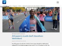 Bild zum Artikel: Äthopierin Assefa läuft in Berlin Marathon-Weltrekord