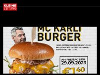 Bild zum Artikel: Gastronom verkauft 'Mc Karli Burger' um 1,40 Euro