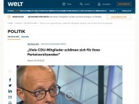 Bild zum Artikel: „Viele CDU-Mitglieder schämen sich für ihren Parteivorsitzenden“