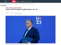 Bild zum Artikel: 'Wir wurden vergewaltigt': Orban wettert gegen Asylbeschluss der EU