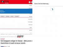 Bild zum Artikel: Formel 1 - Großer Preis von Katar im Liveticker - 1. Freies Training