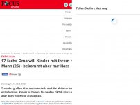 Bild zum Artikel: TikTok-Stars - 17-fache Oma will Kinder mit ihrem neuen Mann (26) - bekommt aber nur Hass