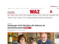 Bild zum Artikel: Geburtstag: Duisburger wird 100 Jahre alt: Geboren im Ausnahmezustand