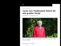 Bild zum Artikel: Carlo von Tiedemann feiert 80. mit großer Party