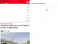 Bild zum Artikel: 20-Jähriger schwer verletzt - Deutscher stößt Syrer von 15-Meter-Brücke in Regensburg