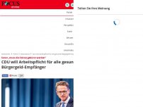 Bild zum Artikel: Interview mit Carsten Linnemann - CDU will Arbeitspflicht für alle gesunden Bürgergeld-Empfänger