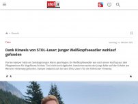 Bild zum Artikel: Dank Hinweis von STOL-Leser: Junger Weißkopfseeadler wohlauf gefunden