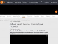 Bild zum Artikel: Scholz warnt Iran vor Einmischung in Israel