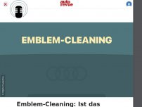 Bild zum Artikel: Emblem-Cleaning: Ist das Entfernen des Markenlogos am Auto erlaubt?