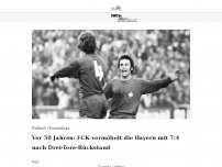 Bild zum Artikel: Vor 50 Jahren: FCK vermöbelt die Bayern mit 7:4 nach Drei-Tore-Rückstand