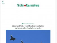 Bild zum Artikel: Die Bilder vom Überflug: Eurofighter am Innsbrucker Flughafen gelandet