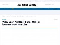 Bild zum Artikel: Wiley Open Air 2024: Böhse Onkelz kommen nach Neu-Ulm