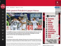 Bild zum Artikel: Club gewinnt Pokalkrimi gegen Hansa