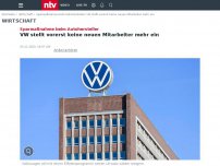 Bild zum Artikel: Sparmaßnahme beim Autohersteller: VW stellt vorerst keine neuen Mitarbeiter mehr ein
