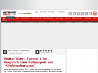 Bild zum Artikel: Walter Röhrl: Formel 1 im Vergleich zum Rallyesport ein 'Kindergeburtstag'