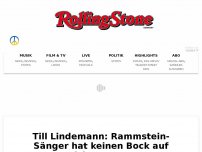 Bild zum Artikel: Till Lindemann: Rammstein-Sänger hat keinen Bock auf Berichterstattung