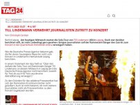 Bild zum Artikel: Till Lindemann verwehrt Journalisten Zutritt zu Konzert