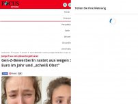 Bild zum Artikel: Junge Frau von Jobsuche gefrustet - Gen-Z-Bewerberin rastet aus wegen 36.000 Euro im Jahr und „scheiß Obst“