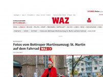 Bild zum Artikel: Bildergalerie: Fotos vom Bottroper Martinsumzug: St. Martin auf dem Fahrrad