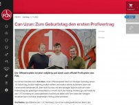 Bild zum Artikel: Can Uzun: Zum Geburtstag den ersten Profivertrag