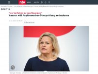 Bild zum Artikel: 'Um Verfahren zu beschleunigen': Faeser reduziert Asylbewerber-Überprüfung