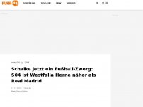 Bild zum Artikel: Schalke jetzt ein Fußball-Zwerg: S04 ist Westfalia Herne näher als Real Madrid