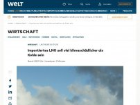 Bild zum Artikel: Importiertes LNG soll viel klimaschädlicher als Kohle sein