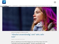 Bild zum Artikel: Kritik an Thunbergs Pro-Palästina-Auftritt: 'Absolut unanständig' und 'sehr, sehr naiv'