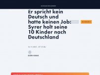 Bild zum Artikel: Er spricht kein Deutsch und hatte keinen Job: Syrer holt seine 10 Kinder nach Deutschland