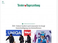 Bild zum Artikel: ÖSV-Fahrer fordert nach Ausraster in Gurgl Entschuldigung von Kristoffersen