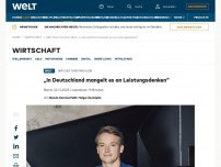 Bild zum Artikel: „In Deutschland mangelt es an Leistungsdenken“