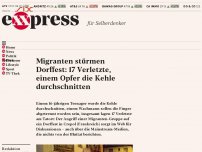 Bild zum Artikel: Migranten stürmen Dorffest: 17 Verletzte, einem Opfer die Kehle durchschnitten