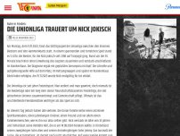 Bild zum Artikel: Die Unionliga trauert um Nick Jokisch