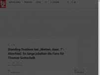 Bild zum Artikel: Standing Ovations bei „Wetten, dass..?“-Abschied: So lange jubelten die Fans für Thomas Gottschalk