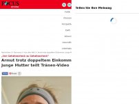 Bild zum Artikel: „Von Gehaltsscheck zu Gehaltsscheck“ - Armut trotz doppeltem Einkommen: Junge Mutter teilt Tränen-Video