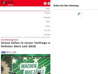 Bild zum Artikel: Insa-Meinungstrend - Grüne fallen in neuer Umfrage auf tiefsten Wert seit 2018