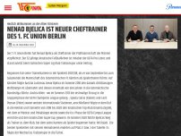 Bild zum Artikel: Nenad Bjelica ist neuer Cheftrainer des 1. FC Union Berlin