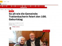 Bild zum Artikel: Jubilarin - So alt wie die Gemeinde: Trattenbacherin feiert den 100. Geburtstag