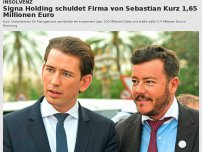 Bild zum Artikel: Signa Holding schuldet Firma von Sebastian Kurz 1,65 Millionen Euro